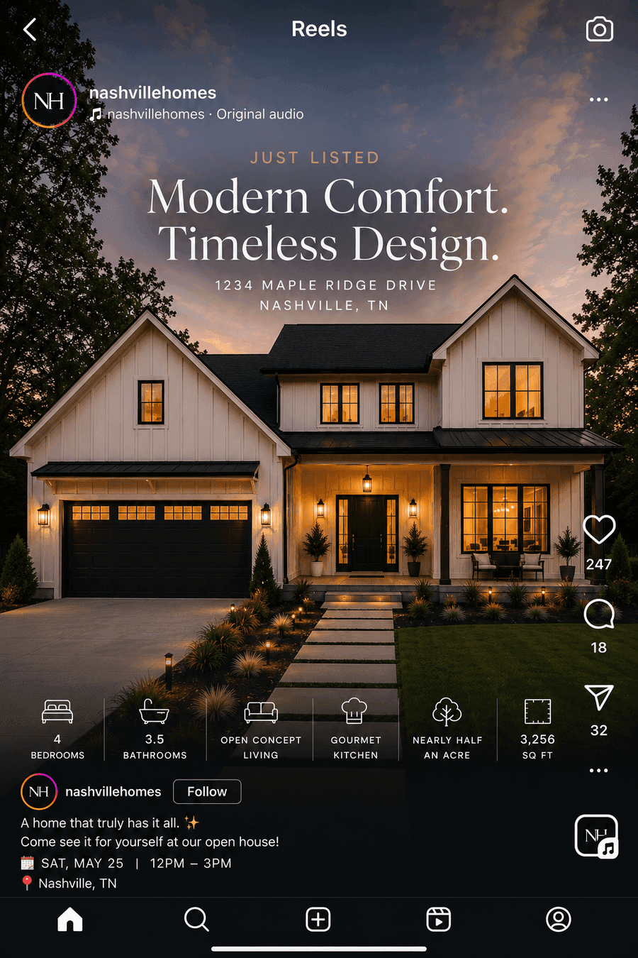 Example Instagram Reel cover created with CurbCopy